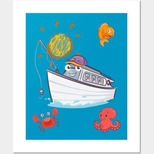 cruise kids fish Posters and Art